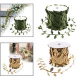Maxbell 65.6ft Artificial Leaves Silk Greenery Fake Leaves for Backdrop Party Garden Green