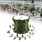 Maxbell 65.6ft Artificial Leaves Silk Greenery Fake Leaves for Backdrop Party Garden Green