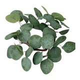 Maxbell Artificial Eucalyptus Leaves Candles Wreaths for Table Decoration Style A