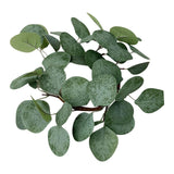 Maxbell Artificial Eucalyptus Leaves Candles Wreaths for Table Decoration Style A