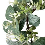 Maxbell Artificial Eucalyptus Leaves Candles Wreaths for Table Decoration Style B