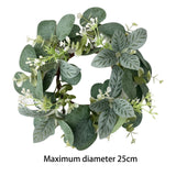 Maxbell Artificial Eucalyptus Leaves Candles Wreaths for Table Decoration Style B