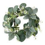 Maxbell Artificial Eucalyptus Leaves Candles Wreaths for Table Decoration Style B