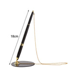 Maxbell Registry Pen with Stand Delicate Autograph Pen for Wedding Graduation Office Aureate