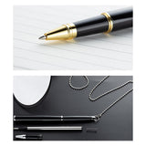 Maxbell Registry Pen with Stand Delicate Autograph Pen for Wedding Graduation Office Argent