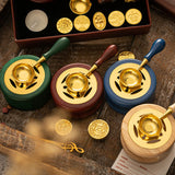Maxbell Melting Pot Sealing Furnace Tool for Melting Seals Beads Sealing Stamp Stamp green