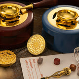Maxbell Melting Pot Sealing Furnace Tool for Melting Seals Beads Sealing Stamp Stamp brown
