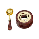 Maxbell Melting Pot Sealing Furnace Tool for Melting Seals Beads Sealing Stamp Stamp brown