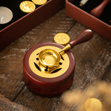 Maxbell Melting Pot Sealing Furnace Tool for Melting Seals Beads Sealing Stamp Stamp brown