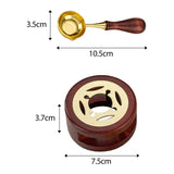 Maxbell Melting Pot Sealing Furnace Tool for Melting Seals Beads Sealing Stamp Stamp brown