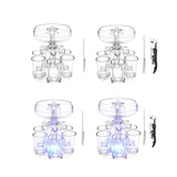 Maxbell 6 Glass Dispenser Clear Wine Rack for Party Party Drinking Wedding with 6 Cups Brush