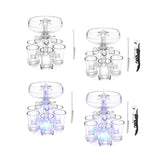 Maxbell 6 Glass Dispenser Clear Wine Rack for Party Party Drinking Wedding with 6 Cups Brush