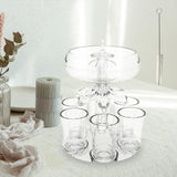 Maxbell 6 Glass Dispenser Clear Wine Rack for Party Party Drinking Wedding with 6 Cups Brush
