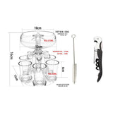 Maxbell 6 Glass Dispenser Clear Wine Rack for Party Party Drinking Wedding 6 Cups Brush Opener