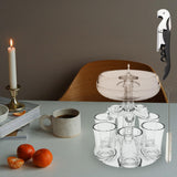 Maxbell 6 Glass Dispenser Clear Wine Rack for Party Party Drinking Wedding 6 Cups Brush Opener