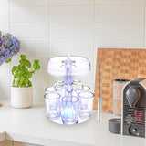 Maxbell 6 Glass Dispenser Clear Wine Rack for Party Party Drinking Wedding 6 Cups Brush Light