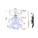 Maxbell 6 Glass Dispenser Clear Wine Rack for Party Party Drinking Wedding 6 Cups Light Opener