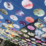 Maxbell Oiled Paper Umbrella 70cm Ancient Dance Umbrella for Costumes Parties Events Style B