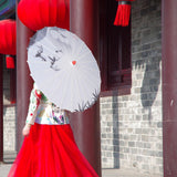 Maxbell Oiled Paper Umbrella 70cm Ancient Dance Umbrella for Costumes Parties Events Style B