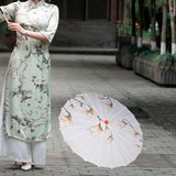 Maxbell Oiled Paper Umbrella 70cm Ancient Dance Umbrella for Costumes Parties Events Style E