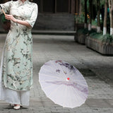 Maxbell Oiled Paper Umbrella 70cm Ancient Dance Umbrella for Costumes Parties Events Style G