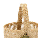Maxbell 5Pcs Burlap Flower Basket Bag Wedding Decoration Basket for Wedding Ceremony Style A