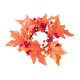 Maxbell Thanksgiving Candle Ring Holder Fall Candle Rings for Tabletop Farmhouse Bar Orange