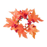 Maxbell Thanksgiving Candle Ring Holder Fall Candle Rings for Tabletop Farmhouse Bar Orange