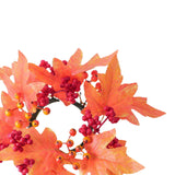 Maxbell Thanksgiving Candle Ring Holder Fall Candle Rings for Tabletop Farmhouse Bar Orange