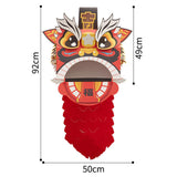 Maxbell Chinese Spring Festival Lion Dance DIY Crafts Kit for Holiday New Year Decor Red