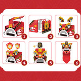 Maxbell Chinese Spring Festival Lion Dance DIY Crafts Kit for Holiday New Year Decor Red