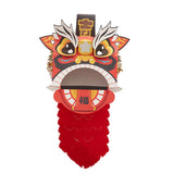 Maxbell Chinese Spring Festival Lion Dance DIY Crafts Kit for Holiday New Year Decor Red