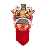 Maxbell Chinese Spring Festival Lion Dance DIY Crafts Kit for Holiday New Year Decor Red