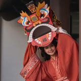 Maxbell Chinese Spring Festival Lion Dance DIY Crafts Kit for Holiday New Year Decor Red