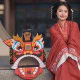 Maxbell Chinese Spring Festival Lion Dance DIY Crafts Kit for Holiday New Year Decor Red