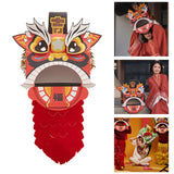 Maxbell Chinese Spring Festival Lion Dance DIY Crafts Kit for Holiday New Year Decor Red