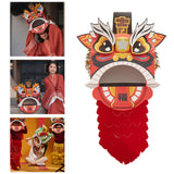 Maxbell Chinese Spring Festival Lion Dance DIY Crafts Kit for Holiday New Year Decor Red