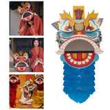 Maxbell Chinese Spring Festival Lion Dance DIY Crafts Kit for Holiday New Year Decor Blue