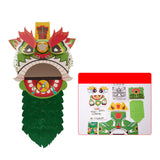 Maxbell Chinese Spring Festival Lion Dance DIY Crafts Kit for Holiday New Year Decor Green