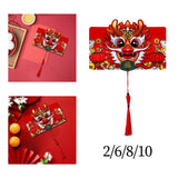 Maxbell Chinese New Year Red Envelope Wedding Present Gift Packet Hongbao Red Packet 2 Card Slots
