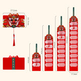 Maxbell Chinese New Year Red Envelope Wedding Present Gift Packet Hongbao Red Packet 6 Card Slots