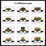 Maxbell 12Pcs New Year Eyeglasses 2024 for Holiday Party Favors Supplies Adults Kids
