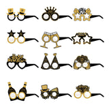 Maxbell 12Pcs New Year Eyeglasses 2024 for Holiday Party Favors Supplies Adults Kids
