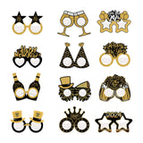 Maxbell 12Pcs New Year Eyeglasses 2024 for Holiday Party Favors Supplies Adults Kids