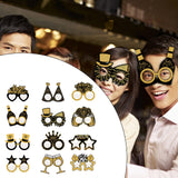 Maxbell 12Pcs New Year Eyeglasses 2024 for Holiday Party Favors Supplies Adults Kids