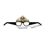 Maxbell 6 Pieces New Year Glasses Paper Glasses Funny Costume Eyeglasses Photo Props