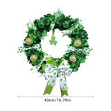 Maxbell Saint Patrick's Day Wreath Rustic Front Door Wreath for Props Window Wedding
