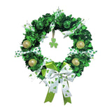 Maxbell Saint Patrick's Day Wreath Rustic Front Door Wreath for Props Window Wedding