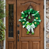 Maxbell Saint Patrick's Day Wreath Rustic Front Door Wreath for Props Window Wedding