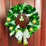 Maxbell Saint Patrick's Day Wreath Rustic Front Door Wreath for Props Window Wedding